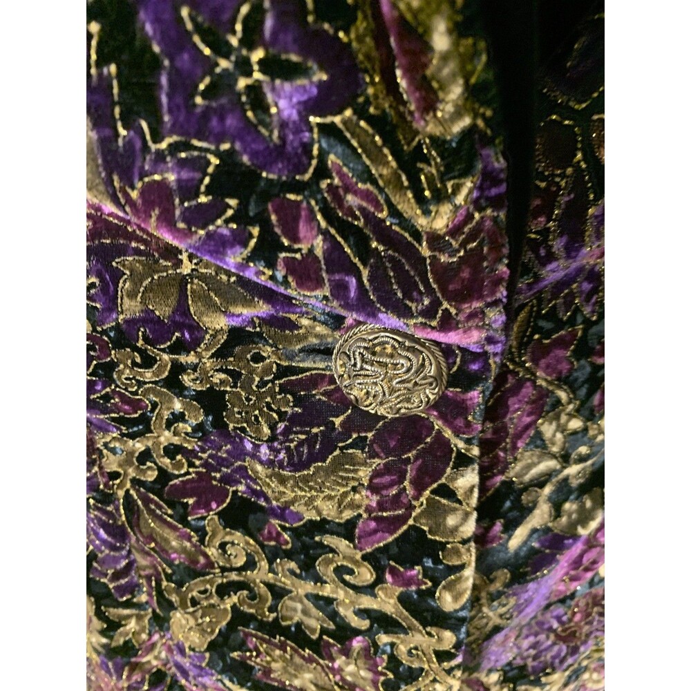 VtG Nah Nah Blazer Whimsigoth Jacket Velvet Size 12 Vamp Witch Dark Romance - Picture 3 of 15